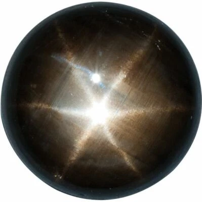 Natural  Black Star Sapphire Loose Round Cabochon AAA Untreated 4mm to 12mm - Image 1 of 2