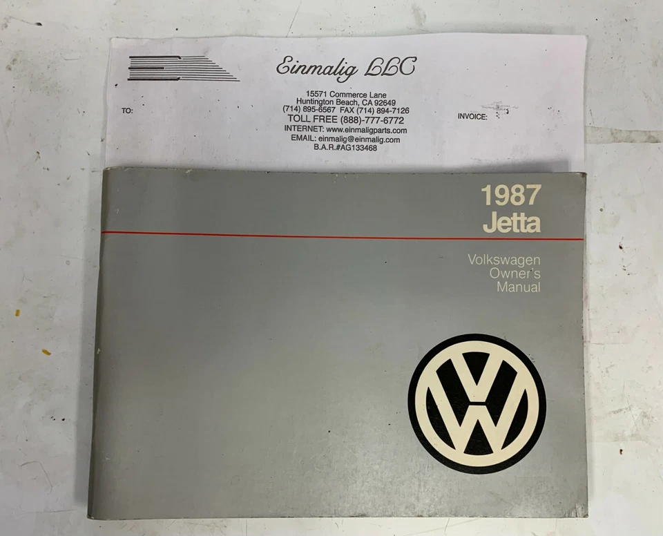 Volkswagen Jetta 1987 usado manual del propietario Foto 1 de 1