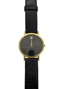 Movado Museum Quartz 87-45-882 Herrenuhr schwarzes Lederband - Bild 1 von 10