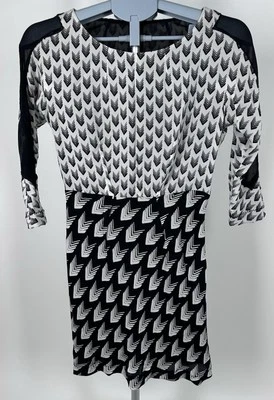 ⭐️ Rag & Bone Silk Crepe Gayatri Shift Chevron Print Dress Sz XS - Image 1 of 4