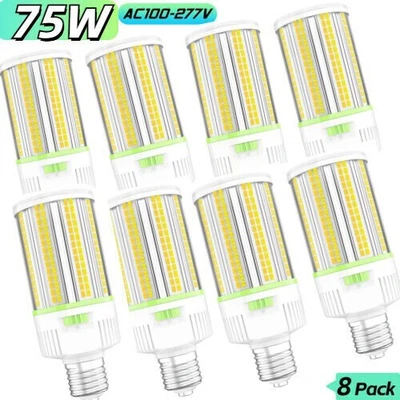 8Pack LED Bright Light Bulb 75W/60W/45W E39 Base Warehouse High Bay Light CCT - Image 1 of 4