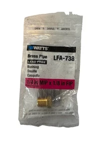 Tubo de latón WATTS LFA-738 1/4" MIP x 1/8" FIP - Imagen 1 de 2