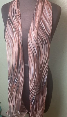 Two Scarves Rectangle Style One Is Silk The Other Polyester  High End Quality. - Image 1 of 4