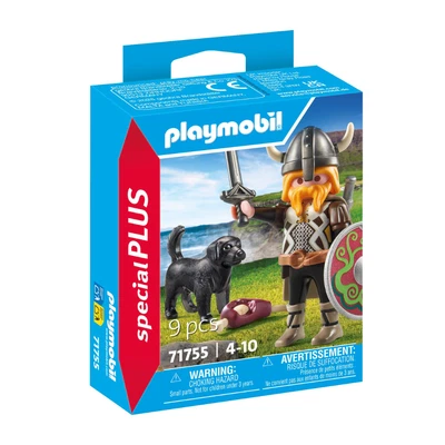 9pc Playmobil 21x15cm Viking w/ Guard Dog Kids Action Figure Play Set 4y+ - image 1 of 4
