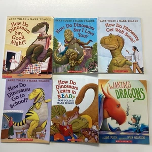 Jane Yolen Dinosaurs Dragons Mark Teague Preschool Kindergarten 6 Book Lot3 - Picture 1 of 4
