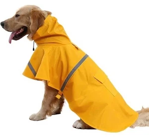 2xLarge Dog Raincoat Adjustable Pet Water Proof Clothes Lightweight Rain Jacket - Picture 1 of 10