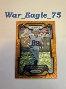 Luke Schoonmaker 2023 Panini Prizm Orange Disco Prizm 325 Dallas Cowboys RC #1 - Picture 1 of 2