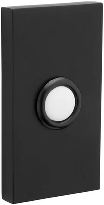 Campainha de porta Baldwin 4863 3" x 1-1/2" retangular iluminada - Preta - Imagem 1 de 4