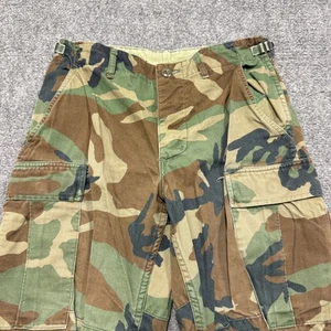 VTG US Army Military Pants Men's 28x28 Distressed Faded Woodland Camouflage - Picture 1 of 17