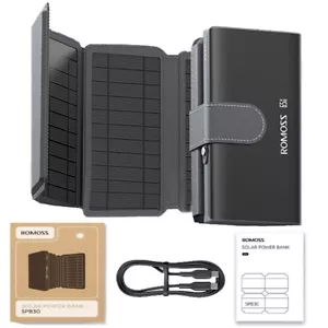 30000mah Solar Power Bank Type C PD 65W Fast Charger For iPhone Samsung & Laptop - Picture 1 of 17