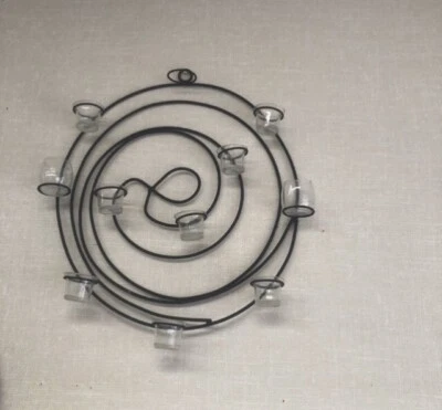 Lighting Circular Candle Holder Wall. 3 Candle Cups Are different Than The Rest. - Image 1 of 2