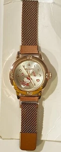 Hello Kitty, Metallic Dial with Mesh Bracelet, Quartz Movement, Cute Kawaii! - Picture 1 of 2