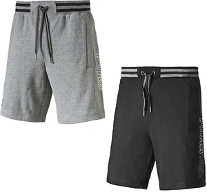 Pantalone pantaloncino felpato uomo PUMA cotone sportivo palestra estivo lunghezza ginocchio grigio nero nuovo - Foto 1 di 13
