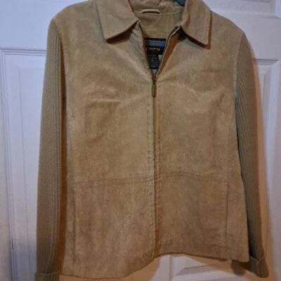 Vintage Womans Fabio Leather Suede Jacket Size Large Foto 1 de 4