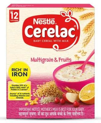 Nestle CERELAC Fortified Baby Cereal with Milk Multigrain & Fruits from 12months - Image 1 of 4