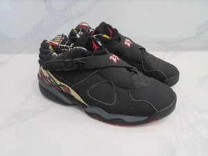 2003 Nike Air Jordan 8 Retro Low OG SZ 9 Black Red Bred Playoffs 306157-061 - Picture 1 of 9