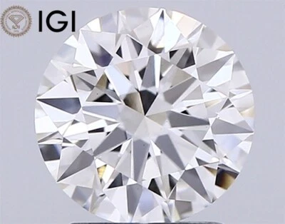 CVD Lab Grown Diamond IGI Certified 1.72 CARAT Round Shape G Color VS1 Clarity - Image 1 of 4