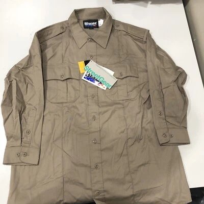 Blauer 银色棕褐色街头装备长袖衬衫中号袖 33 — 第 1/2 张图片