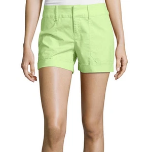 a.n.a Mid-Rise Utility Poplin Shorts Size 6 New Sharp Green Msrp $30.00 - Picture 1 of 1