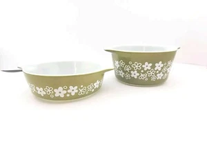 Vintage PYREX CRAZY DAISY 2 BOWLS - Picture 1 of 4