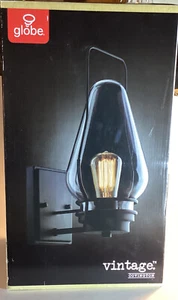 Globe Vintage Covington Outdoor Wall Mount Light Fixture In Matte Black. - Picture 1 of 3