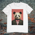 Cute Panda T shirt Panda In Suit Unisex Cute Animals Funny Animals