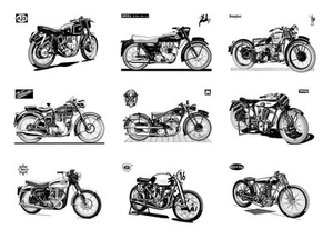 Old Motortbikes A1 High Quality Canvas Print - Bild 1 von 1