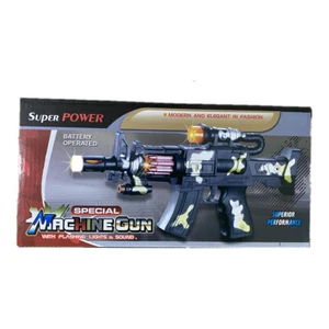 Electric Toy Machine Gun With Flashing Light and Sound Battery operated - Picture 1 of 1