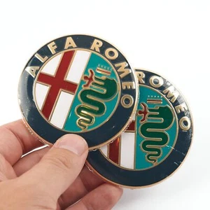 2x Alfa Romeo 147 156 GT 159 Brera Mito Giulietta Badge Front and Rear Emblem - Picture 1 of 6