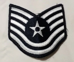 Set 2 toppe spalle vintage aeronautica militare spalline ferro su bianco su blu - Foto 1 di 6