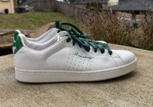 Le Coq Sportif Yannick Noah White Green Leather Sneakers Tennis Men's Size 10 - Picture 1 of 9