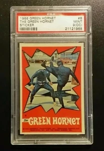 BRUCE LEE 1966 THE GREEN HORNET #8 STICKER. PSA GRADED 9oc MINT - Picture 1 of 1