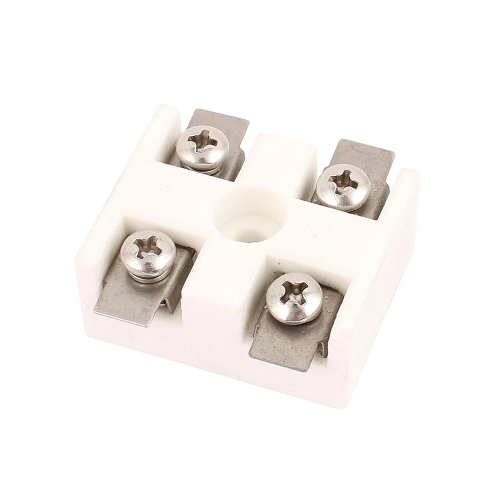 30A 2 Way 5 Hole 2W5H High Temperature Ceramic Terminal Block Wire Connector - Image 1 of 1