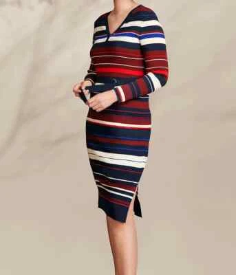 NWT Tommy Hilfiger Women's Long Sleeve Y-Neck Sweater Sweatshirt Dress Reg $119 - Image 1 of 4