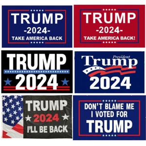 3x5' 2024 Bandera del presidente Donald Trump Take America Back Save EE. UU. Again Banner - Imagen 1 de 14