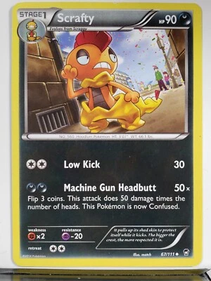 Scrafty 67/111 - PL - XY Furious Fists Pokemon Card $2 Combined Shipping - Image 1 of 3