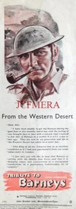 BARNEY'S Pipe Tobacco Advert 'From the Western Desert': 1942 WW2 Patriotic Print - Picture 1 of 1