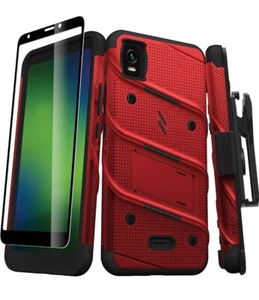 ZIZO Bolt Cricket Vision Plus Holster Case w/ Tempered Glass, Built-in Kickstand - Picture 1 of 6
