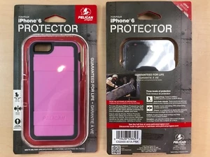 10X Pelican Protector Series Case for iPhone 6/6s - Retail Packaging - Pink/Gray - Picture 1 of 2