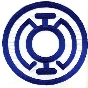 Parche de hierro bordado grande 8" Blue Lantern Corps estilo clásico - Imagen 1 de 3