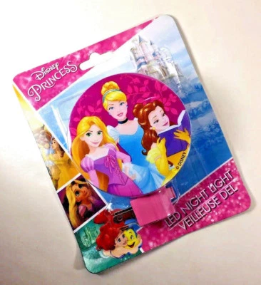 NEW Disney PRINCESS Rapunzel Cinderella Belle NIGHT LIGHT Pink Princesses LED - Image 1 of 3