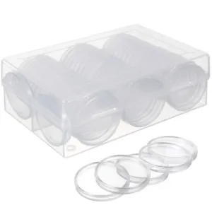  100 Pcs Commemorative Coin Round Box Storage (40mm Pieces) The Cleaning Cleanse - Picture 1 of 12