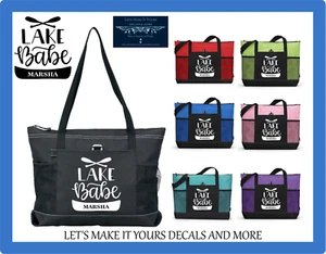 LAKE BABE PERSONALISIERTE TRAGETASCHE MIT NAMEN HANDTASCHE REISEN ÜBER NACHT CAMPING FITNESSSTUDIO SPORTTASCHE - Bild 1 von 7