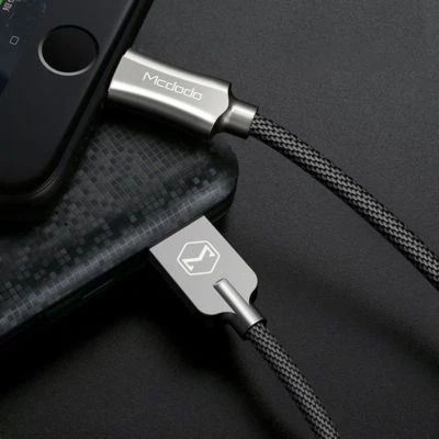 Mcdodo POWER OFF Nylon Braided Sync Charge USB Data Cable for iPhone 14/13/12/11 - Image 1 of 4