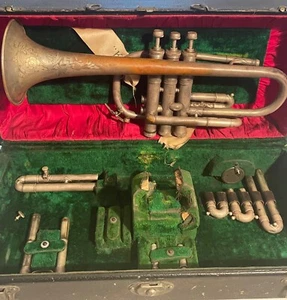 VINTAGE H.N. CORNETA KING MASTER BLANCA CON DIAPOSITIVAS, ESTUCHE ++ para RESTAURAR o PIEZAS - Imagen 1 de 24