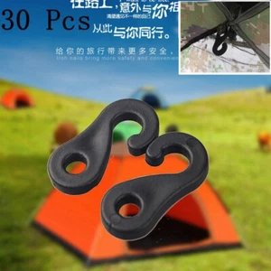 Gancho de sujeción de tienda de plástico de 30 piezas para toldo de camping con cordón elástico para mochila - Imagen 1 de 7