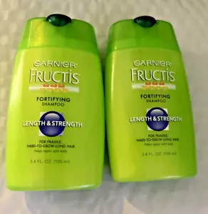 Lote o 2 champú fortificante Garnier Fructis longitud y fuerza cabello frágil 3,4 oz - Imagen 1 de 3