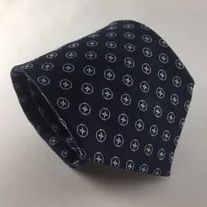 BROOKS BROTHERS 346 Blue Geometric 100% Silk Tie - USA Made - Bild 1 von 5