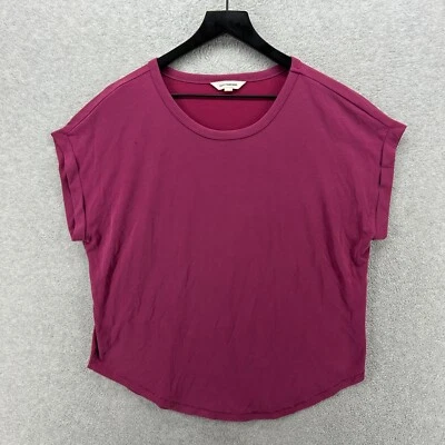 Lucky Brand Blouse Womens Size Small Pink Dolman Short Sleeve Round Neck - Image 1 of 4