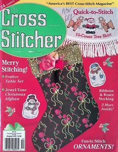 The Cross Stitcher Magazine December 1997 Holiday Stitching, Ornaments, Afghan - Picture 1 of 5